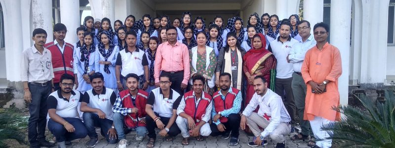 At K.N.B. Girls College, Badarpur after meeting with students