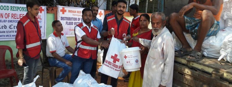 Distribution of Relief Materials to the Flood Victim families at Patharkandi