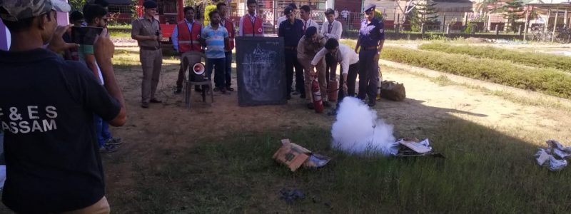 Mock Drill Activity with the help of F ire & Emergency Service Station, Karimganj at Tara Bhushan Pal Jr. Science College