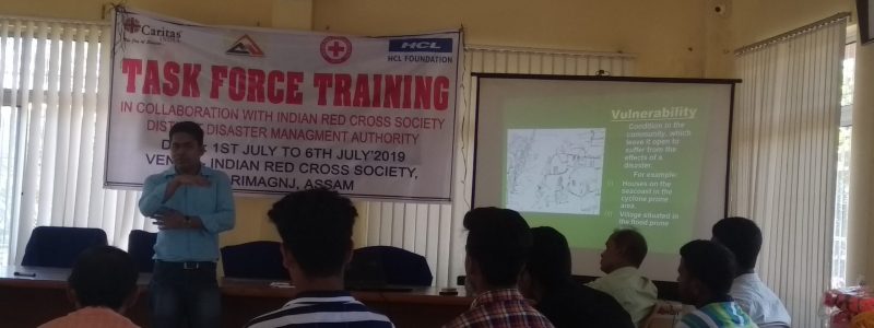 One day Task Force Training at Red Cross Conference Hall, organized by Caritas India