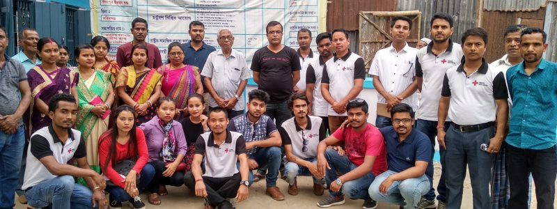 Red Cross Team with GP Authorities of Malua-Srigouri G.P. during PFR Program