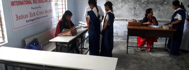 School Health Checkup Camp in the occasion of World Red Cross Day at BSBV, Karimganj